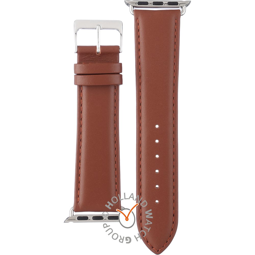 Apple Watch APBR22S-S Brown leather 22 mm - Small Horlogeband