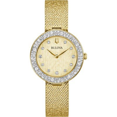 Bulova Crystal Collection 98L321 Champagne Horloge