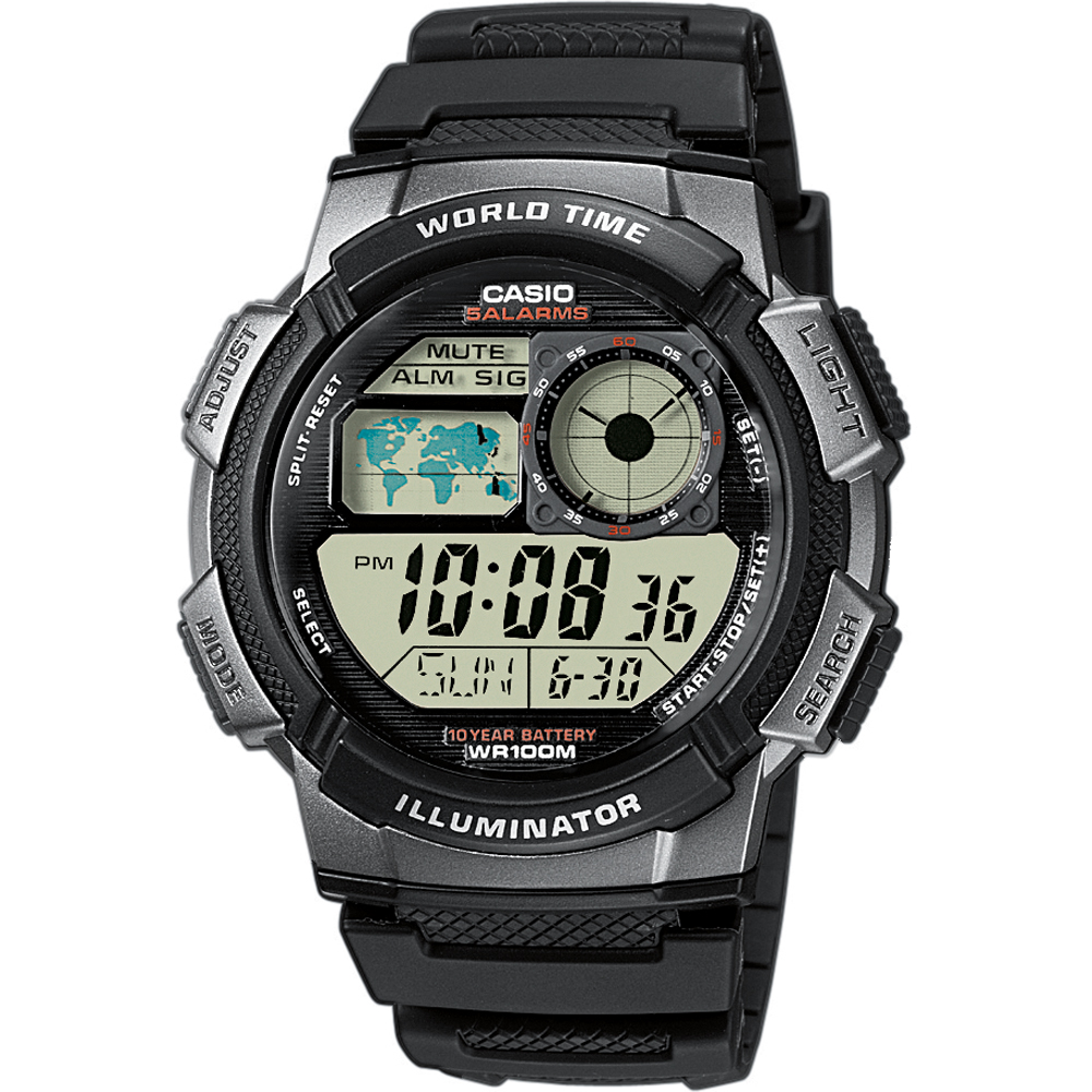 Casio Collection AE-1000W-1BVEF World Time Horloge