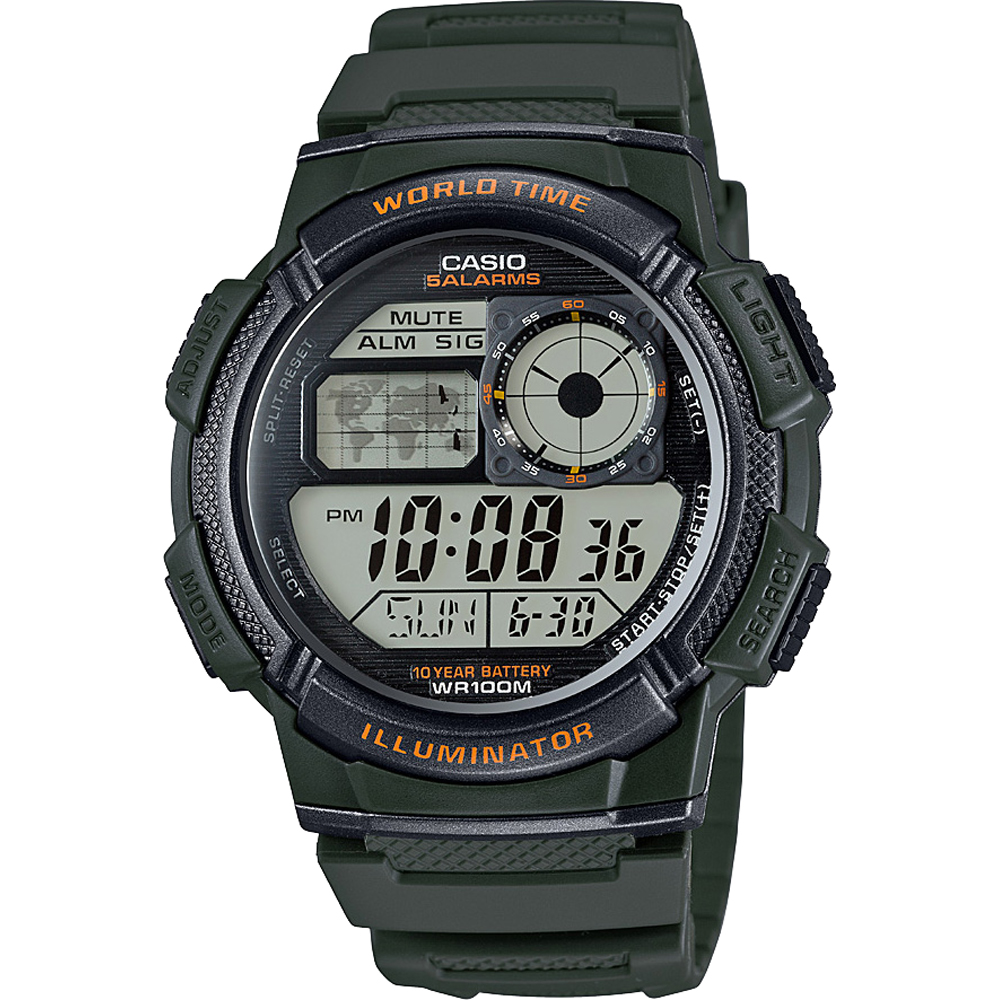 Casio Collection AE-1000W-3AVEF World Time Horloge
