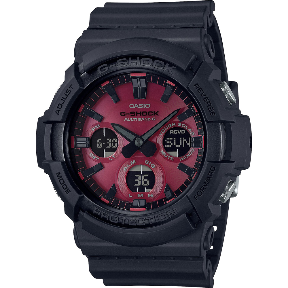 G-Shock Classic Style GAW-100AR-1AER Waveceptor - Red Adrenalin Horloge