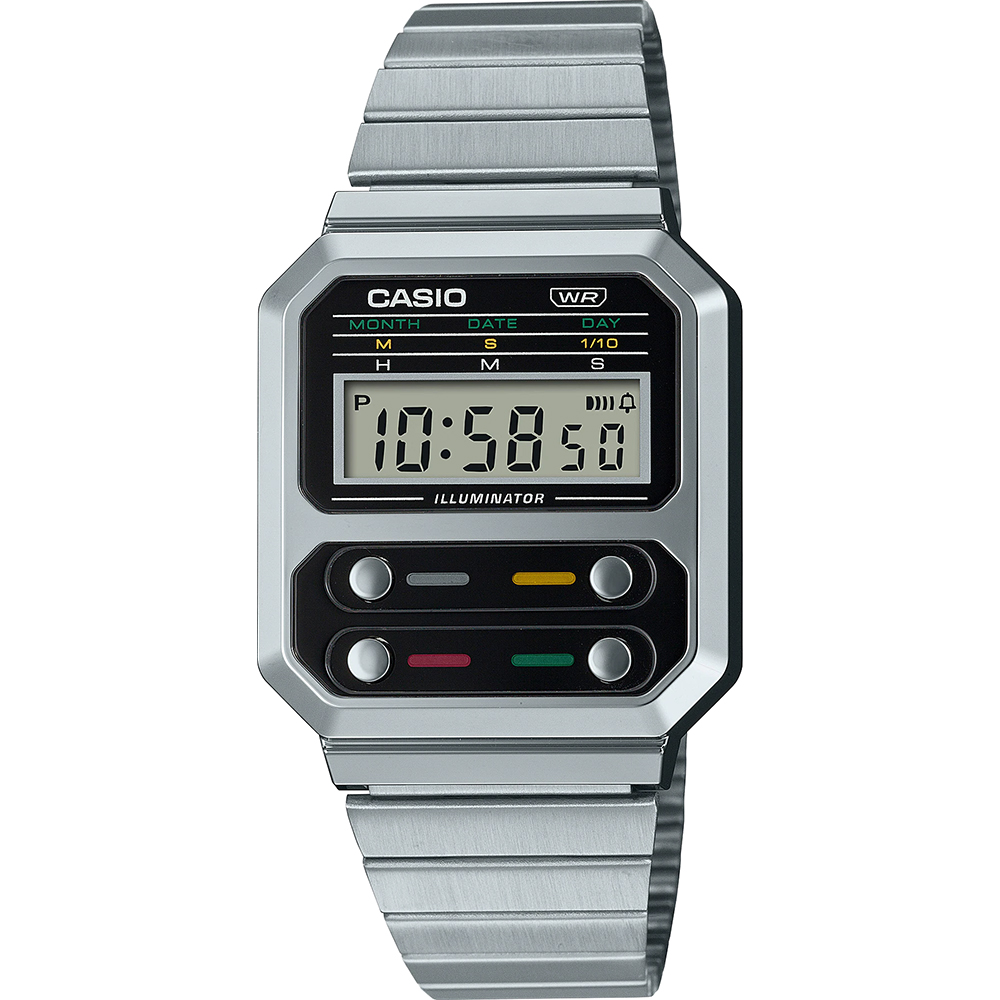 Casio vintage A100WE-1AER Series horloge • • Horloge.be