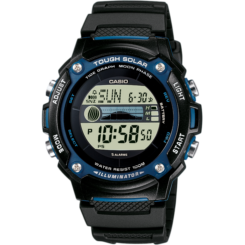Casio Sport W-S210H-1AVEG Sports Tide Graph Horloge