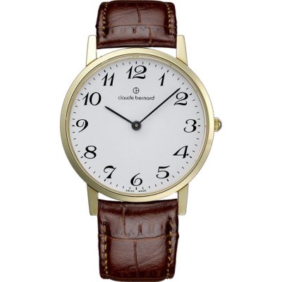 Claude Bernard 20060-37J-BB-SC Slim Line Horloge