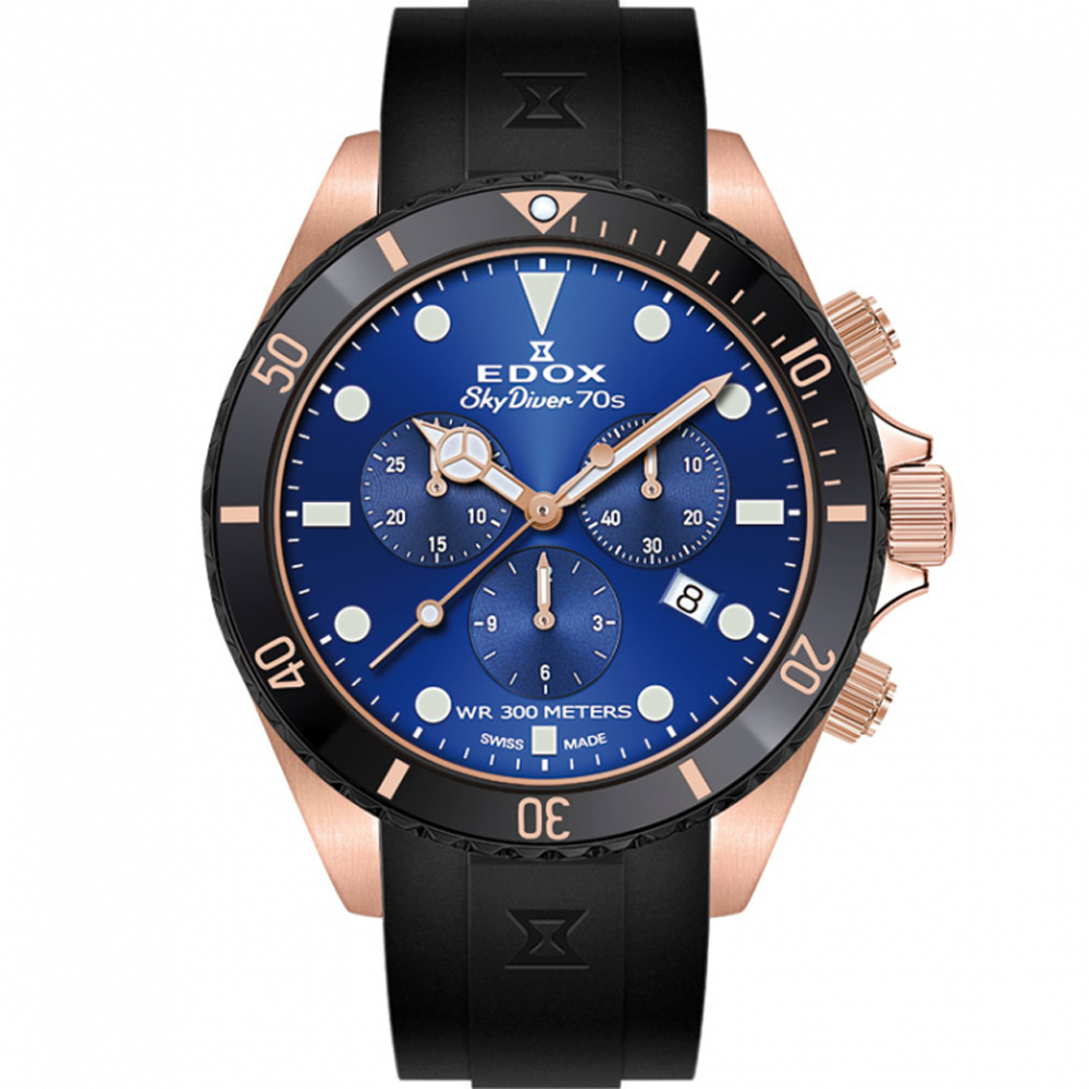 Edox Skydiver 10238-37RNNCA-BUI horloge