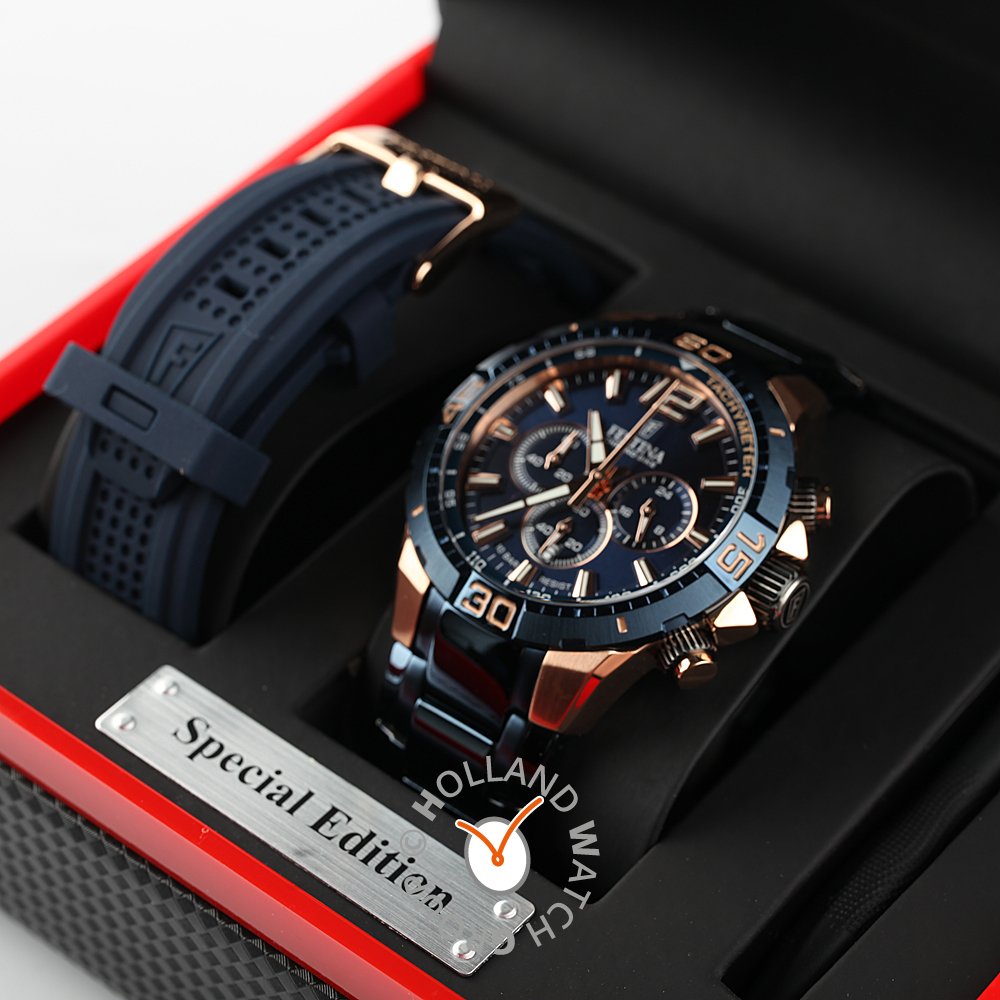 Festina Jongens chronograaf kwarts horloge met roestvrij stalen armband F20345/3, zilver, Minimalistisch