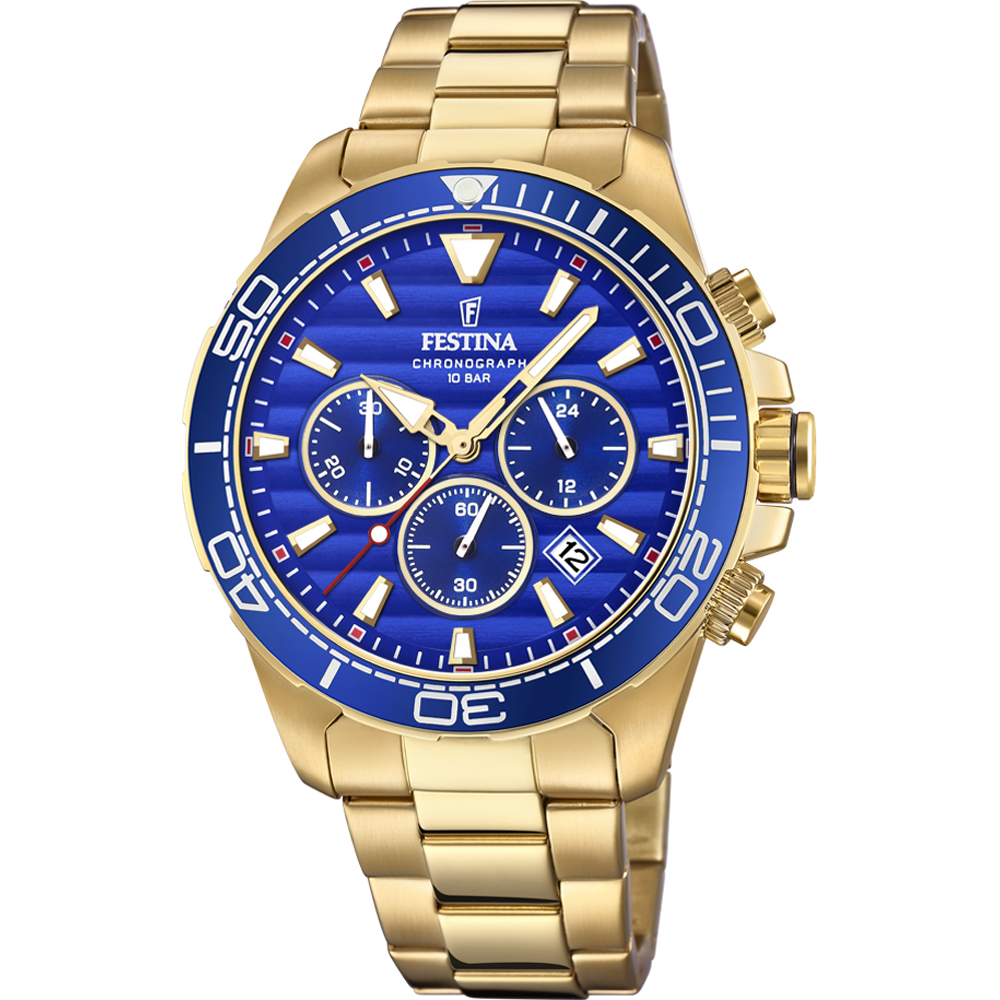 Festina F20522-2 heren chrono fiets horloge met blauwe wijzerplaat kopen