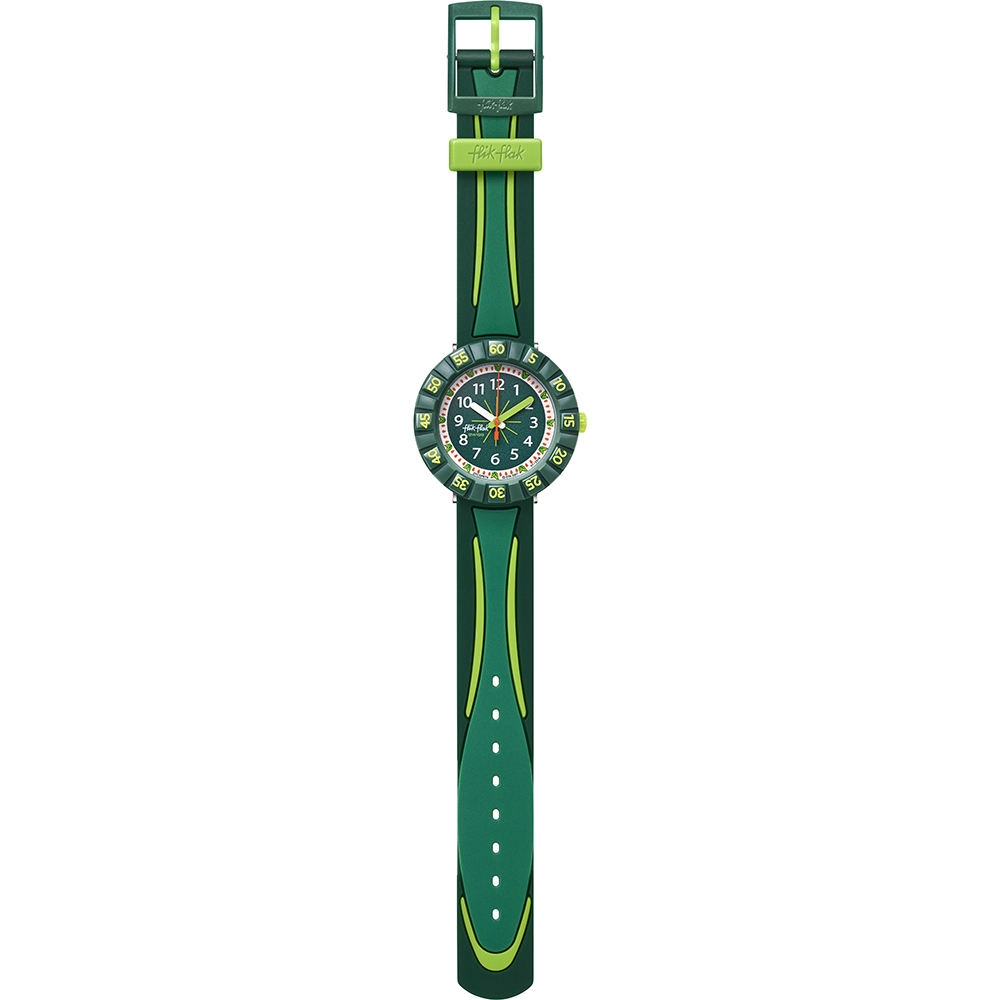 Flik Flak 7+ Power Time FCSP074 All Green Horloge