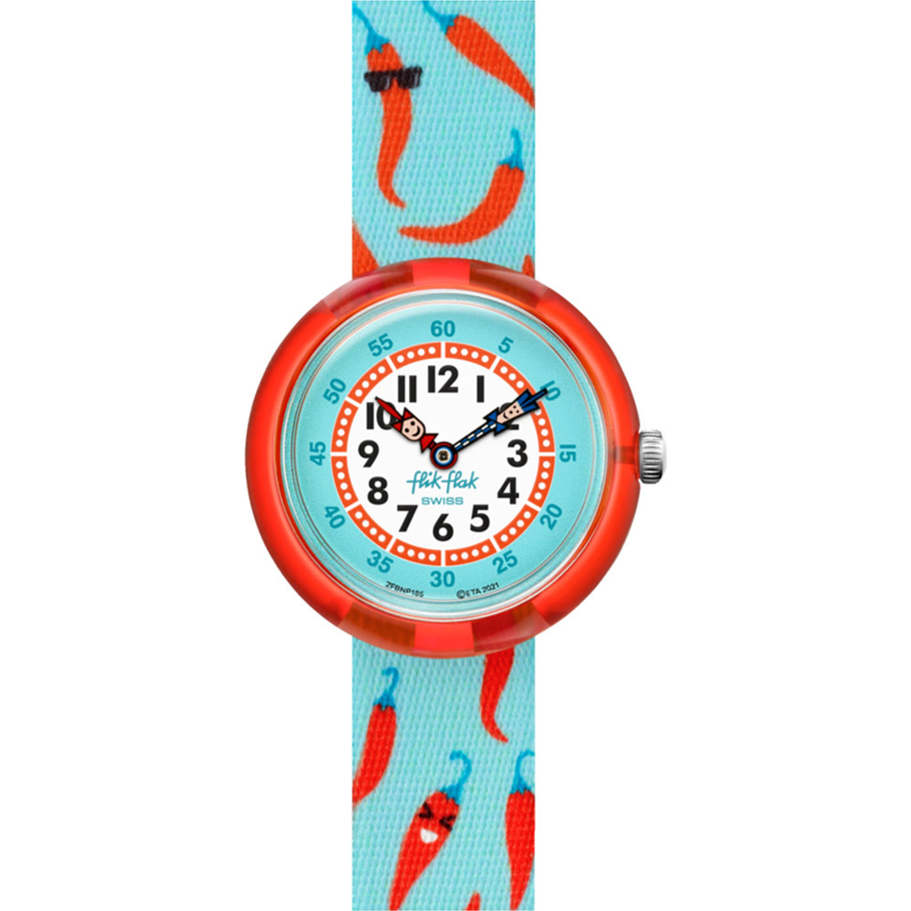Flik Flak 3+ Story Time FBNP185 Chili Peppers Horloge