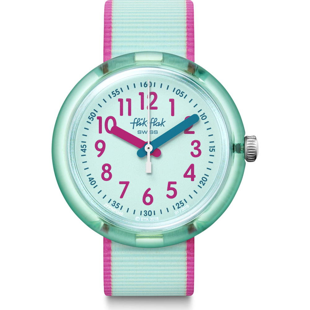 Flik Flak 5+ Power Time FPNP046 Color Blast Turquoise Horloge