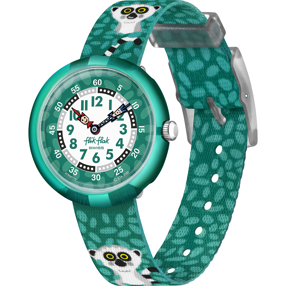 Flik Flak 3+ Story Time FBNP170 Curious Lemur Horloge