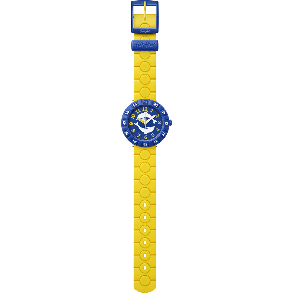 Flik Flak 7+ Power Time FCSP056 Dolph in Yellow Horloge