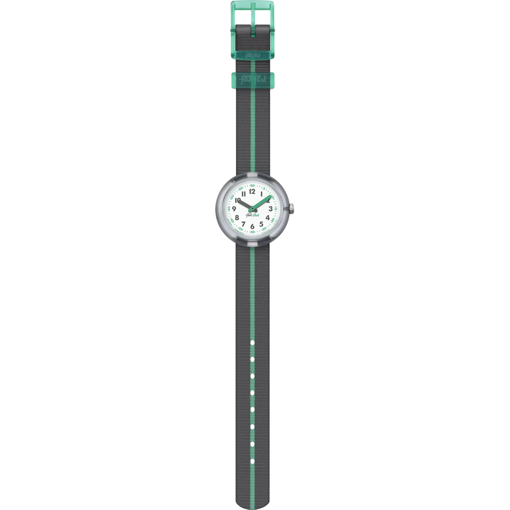 Flik Flak 5+ Power Time FPNP022 Green Band Horloge
