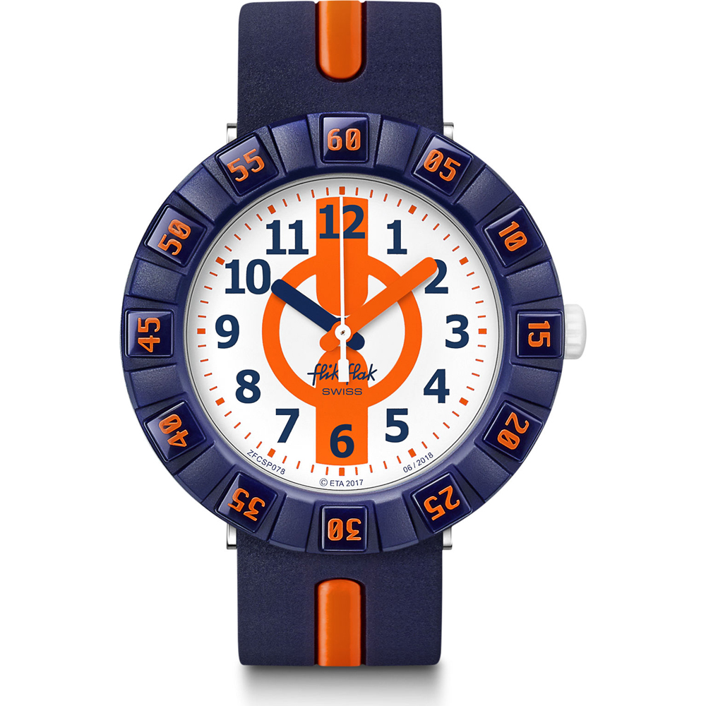 Flik Flak 7+ Power Time FCSP078 Orange Ahead Horloge