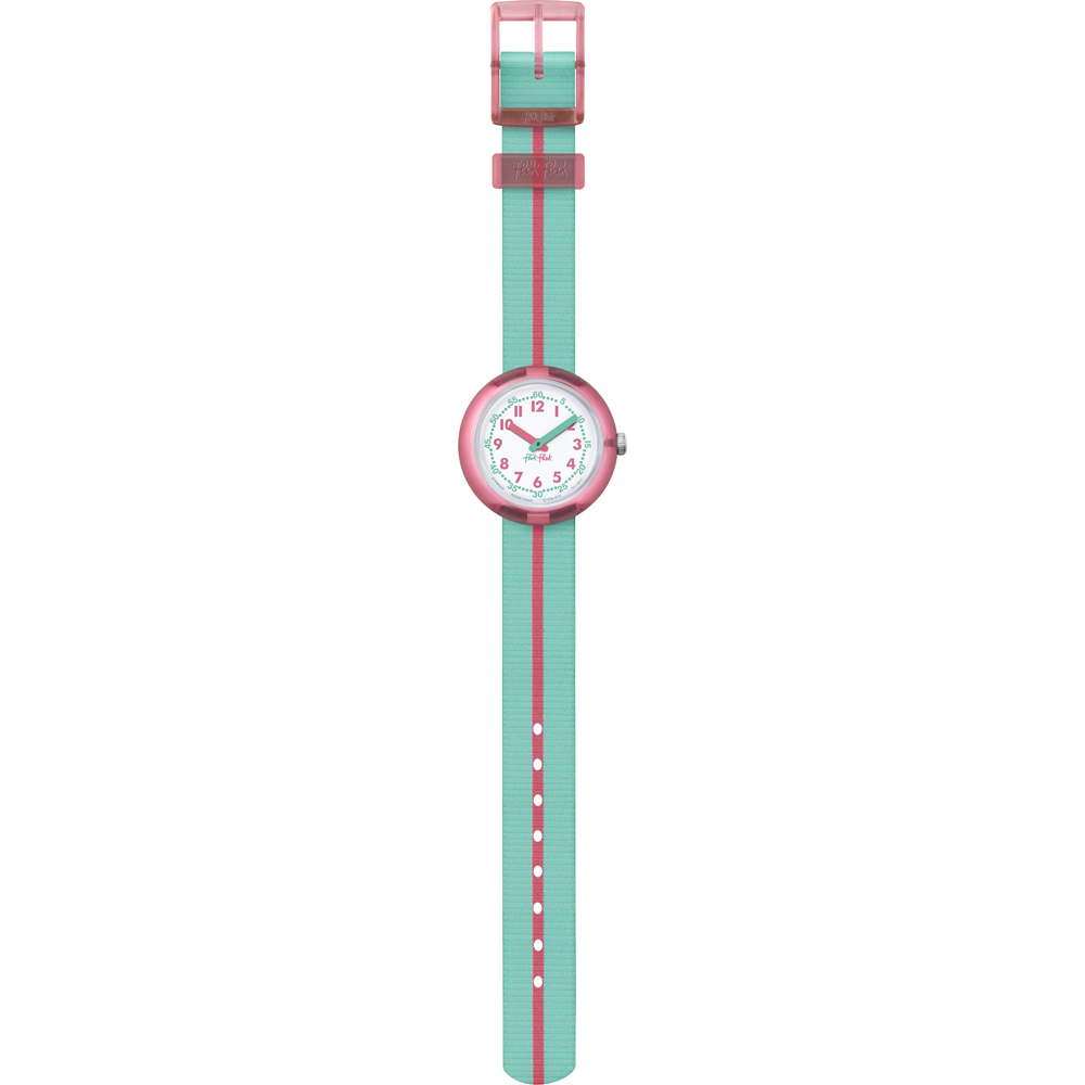 Flik Flak 5+ Power Time FPNP020 Pink Band Horloge