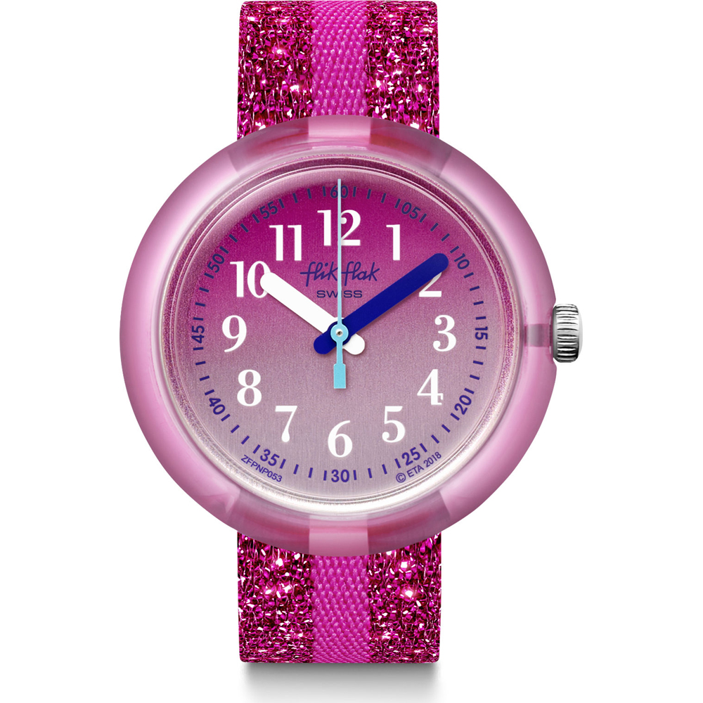Flik Flak 5+ Power Time FPNP053 Pink Sparkle Horloge