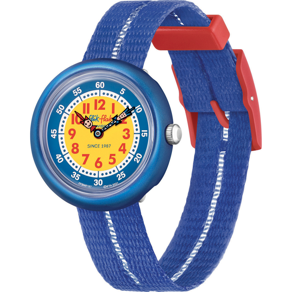 Flik Flak 5+ Power Time FBNP187 Retro Blue Horloge