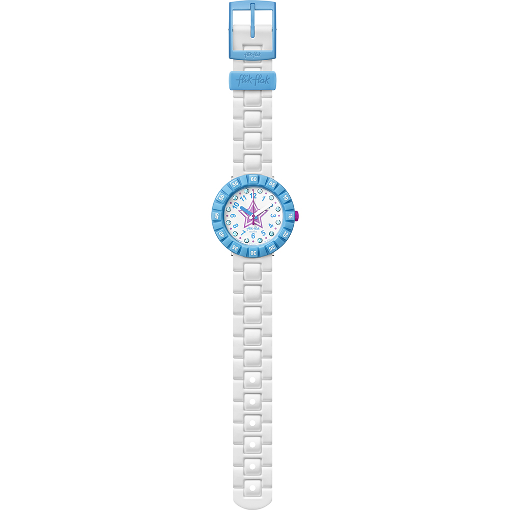 Flik Flak 7+ Power Time FCSP075 Rose Etoilée Horloge