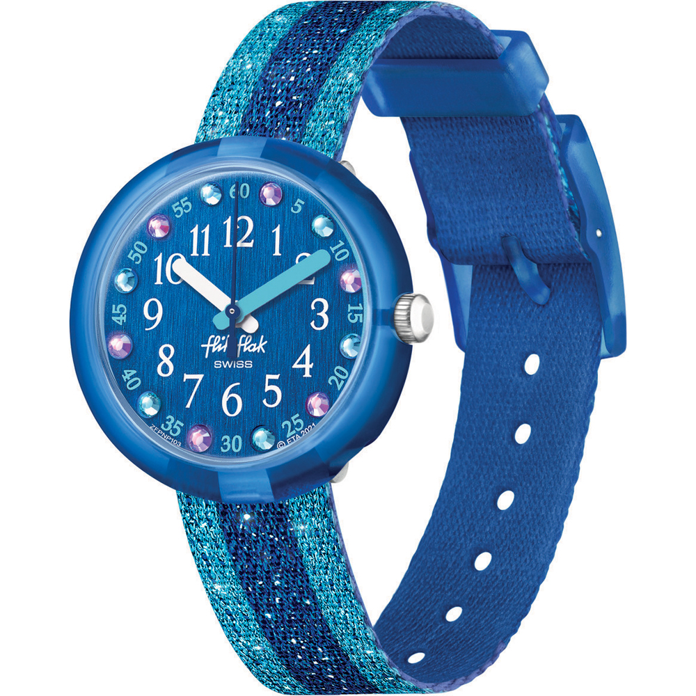 Flik Flak 5+ Power Time FPNP103 Shine In Blue Horloge