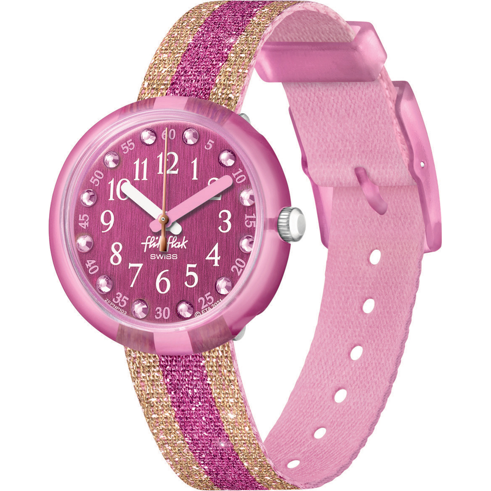 Flik Flak 5+ Power Time FPNP105 Shine In Pink Horloge