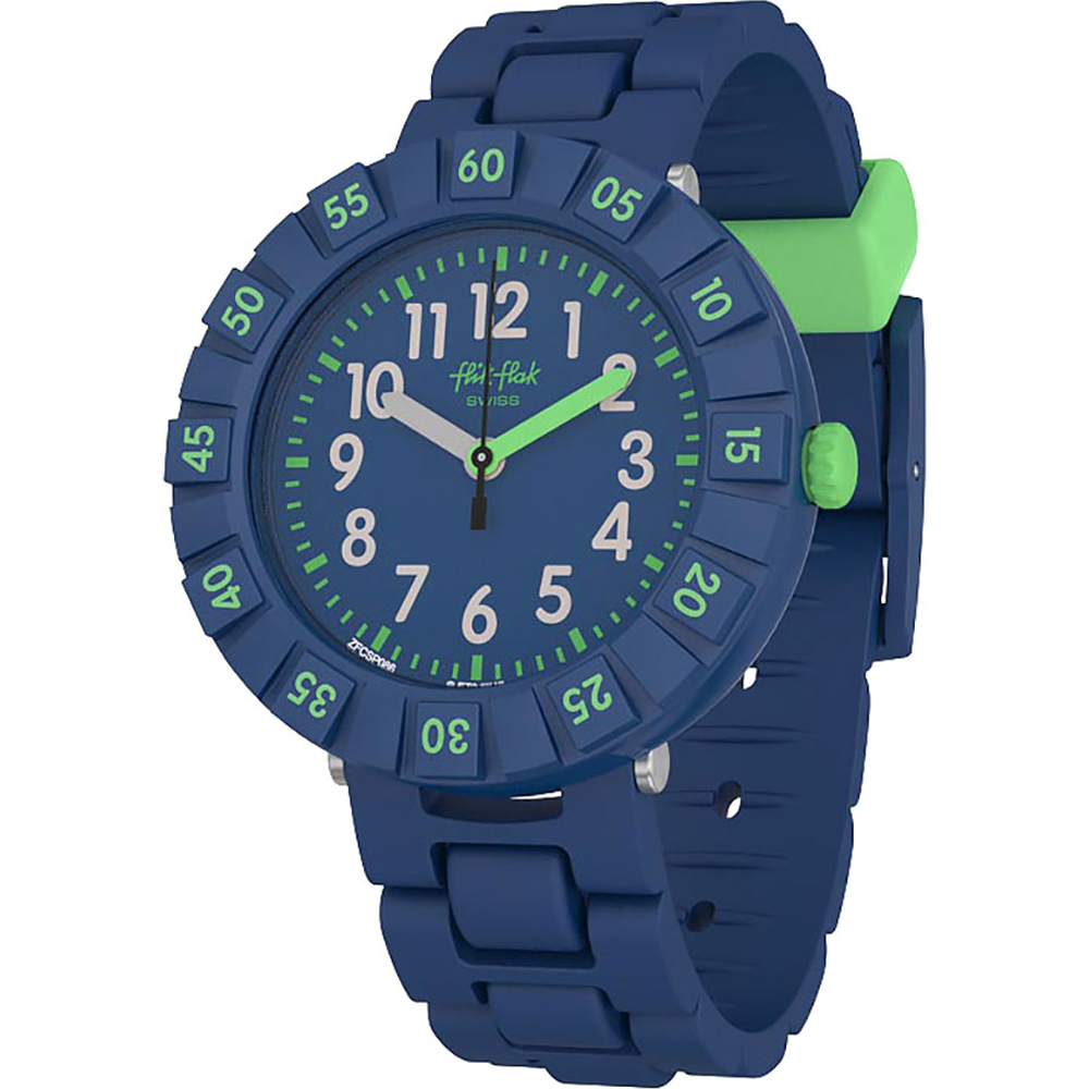 Flik Flak 7+ Power Time FCSP086 Solo Dark Blue Horloge