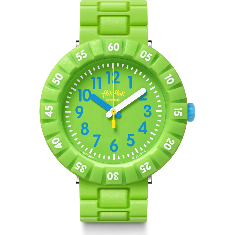 Flik Flak 7+ Power Time FCSP097 Solo Green Horloge