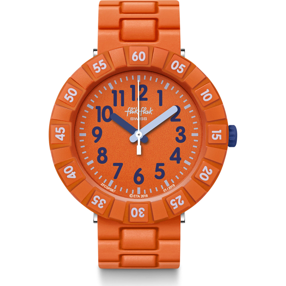 Flik Flak 7+ Power Time FCSP087 Solo Orange Horloge