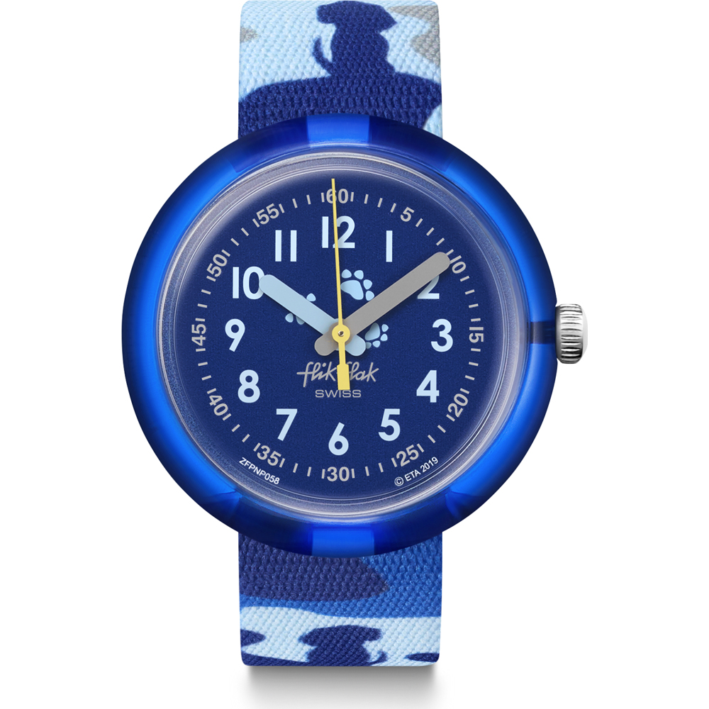 Flik Flak 5+ Power Time FPNP058 Wooflage Horloge