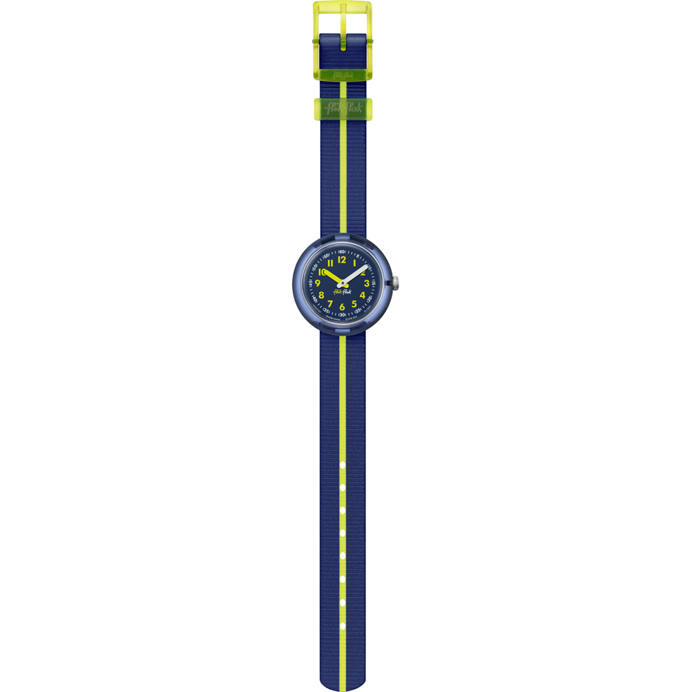 Flik Flak 5+ Power Time FPNP023 Yellow Band Horloge