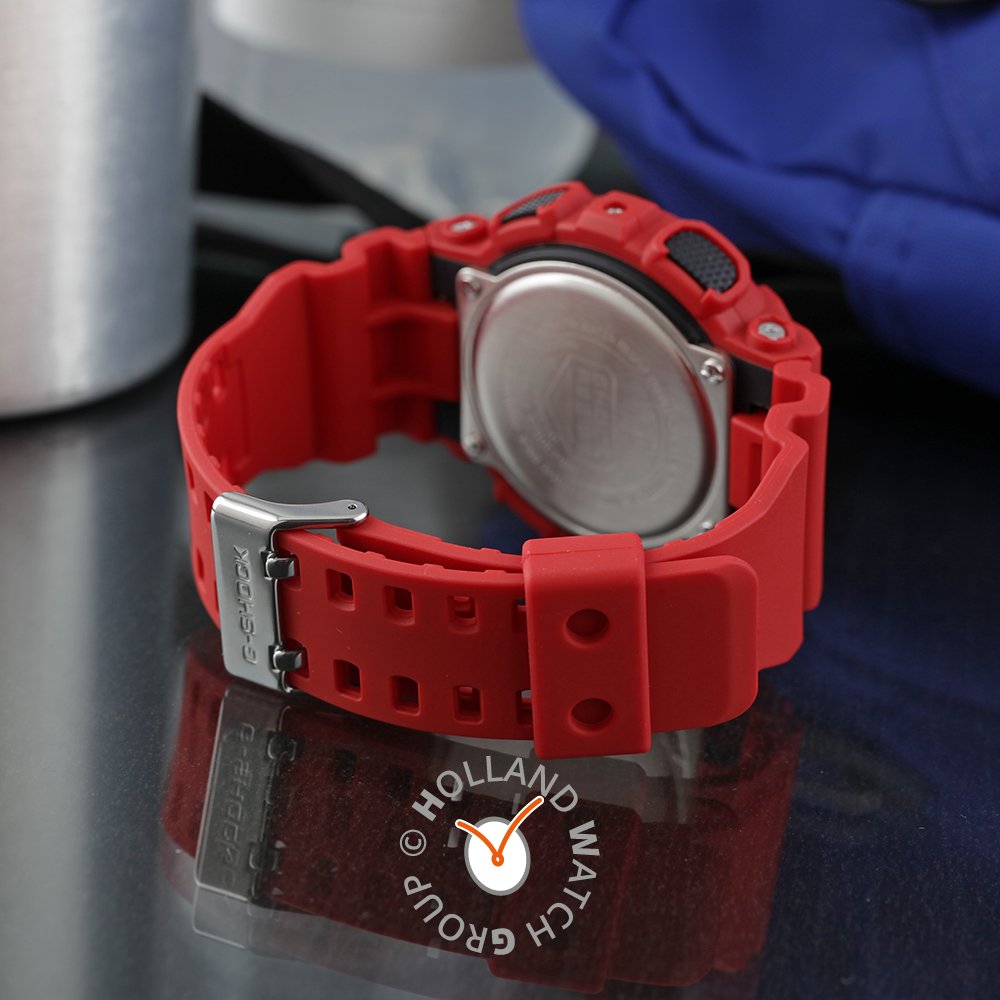 krab Rood Wolf in schaapskleren G-Shock Classic Style GA-100B-4AER Ana-Digi horloge • EAN: 4971850948339 •  Horloge.be