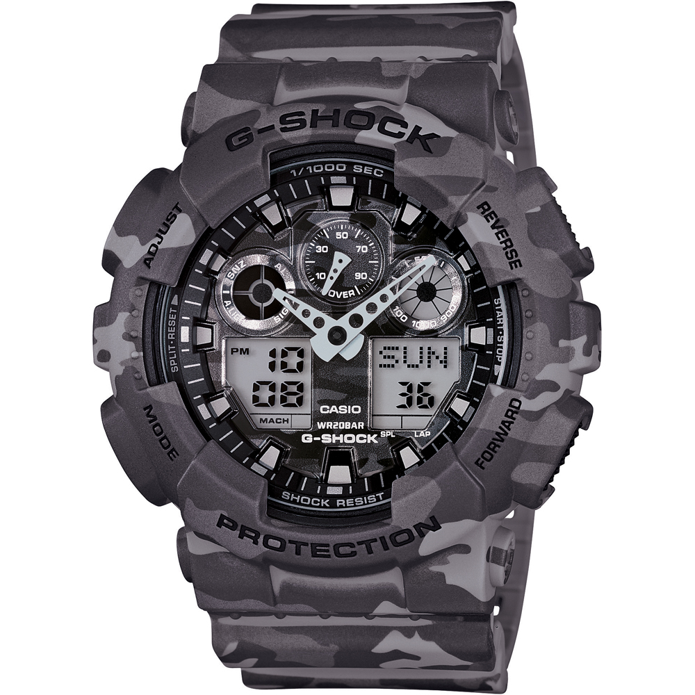 G-Shock Classic Style GA-100CM-8A Camouflage Horloge