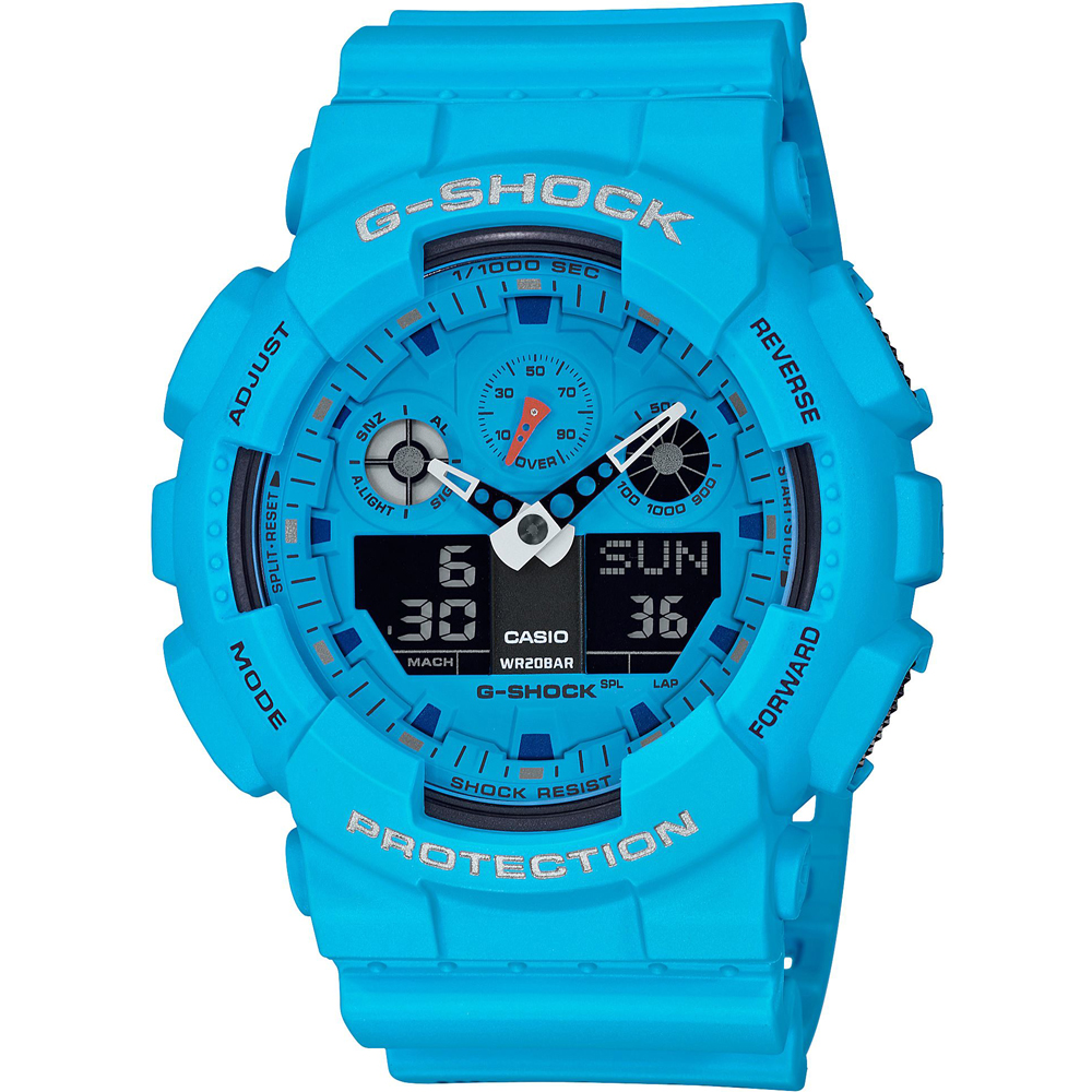 G-Shock Classic Style GA-100RS-2AER Ana-Digi - Hot Rock Sounds Horloge