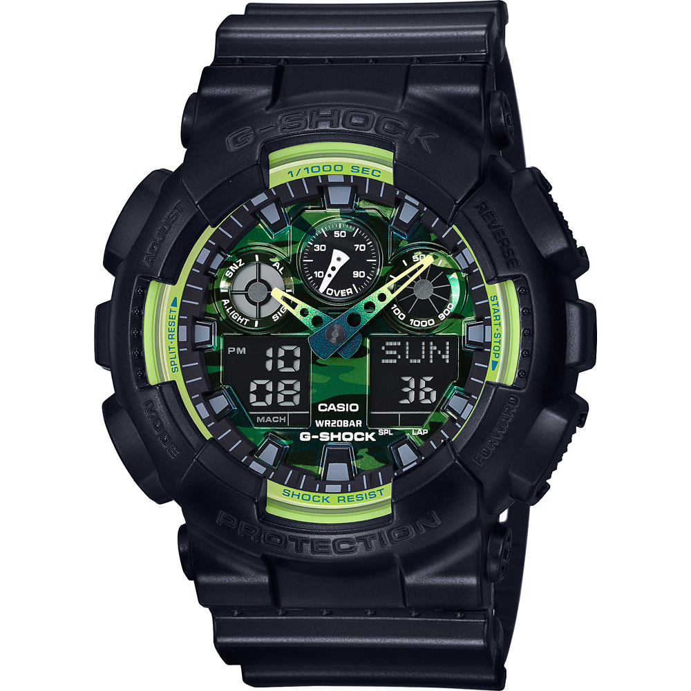 G-Shock Classic Style GA-100LY-1A Classic Lime Horloge