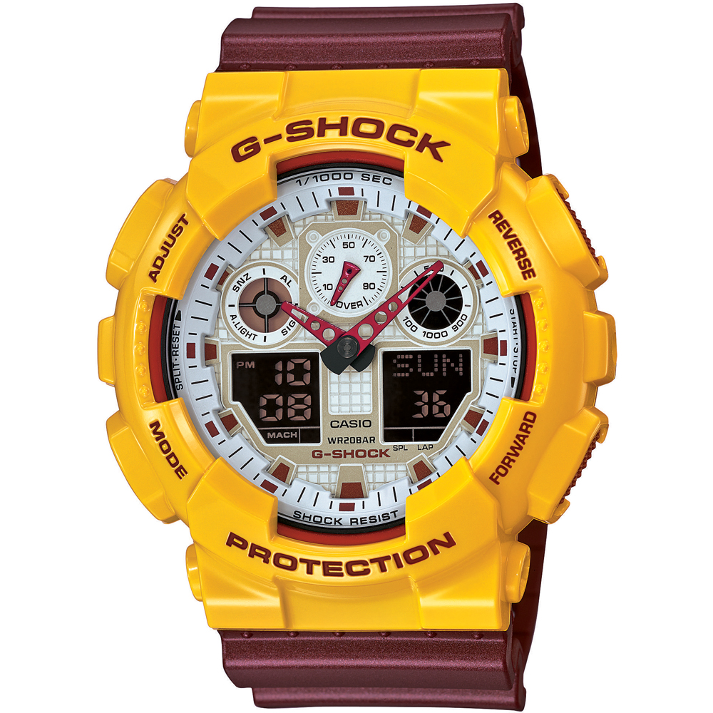 G-Shock Classic Style GA-100CS-9A Club Sport Horloge