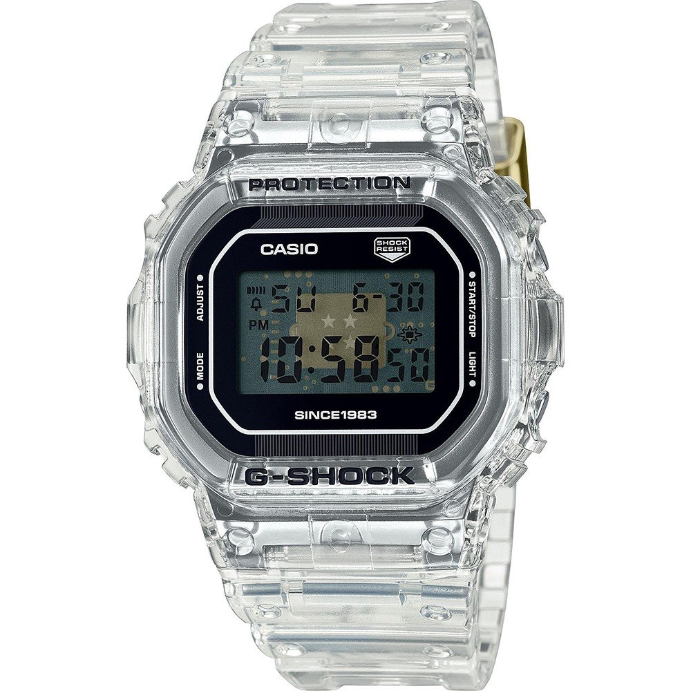 brug Productiviteit hoekpunt G-Shock Classic Style DW-5040RX-7ER Clear Remix Horloge • EAN:  4549526353833 • Horloge.be