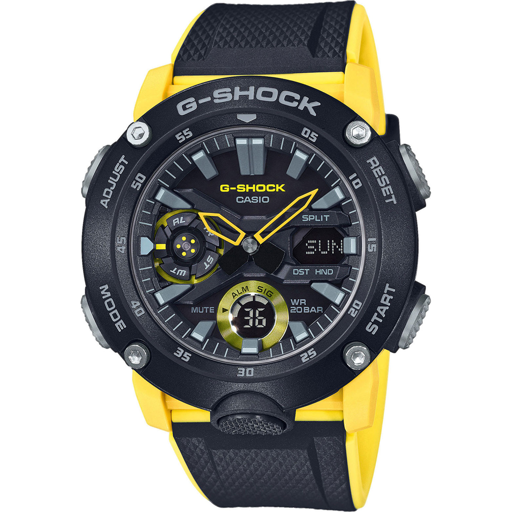G-Shock Classic Style GA-2000-1A9ER Carbon Core horloge