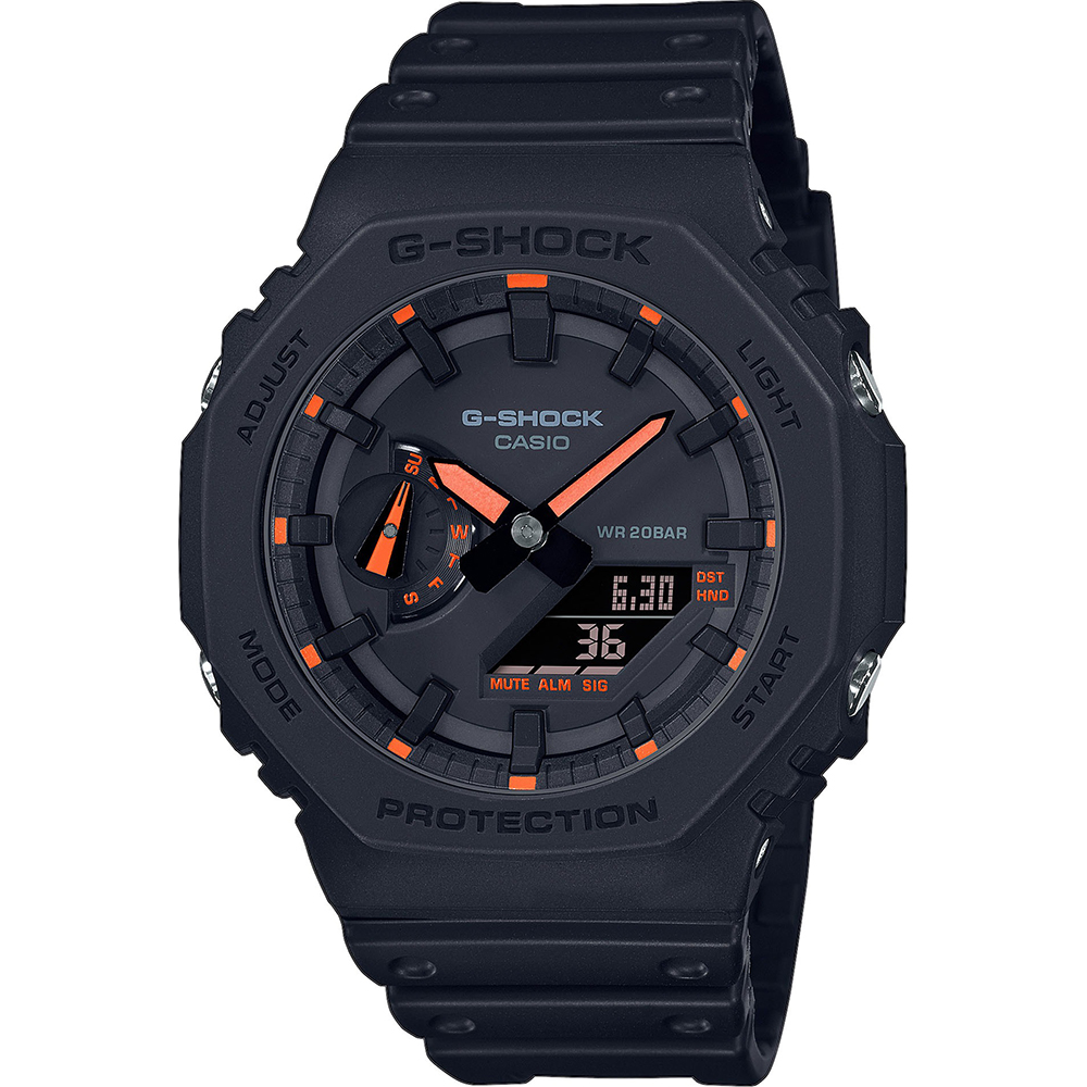 G-Shock Classic Style GA-2100-1A4ER Neon Accent Horloge