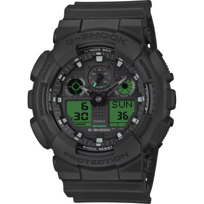 G-Shock Classic Style GA-100BEG-1AER GA-100 Series - Electro Green Horloge