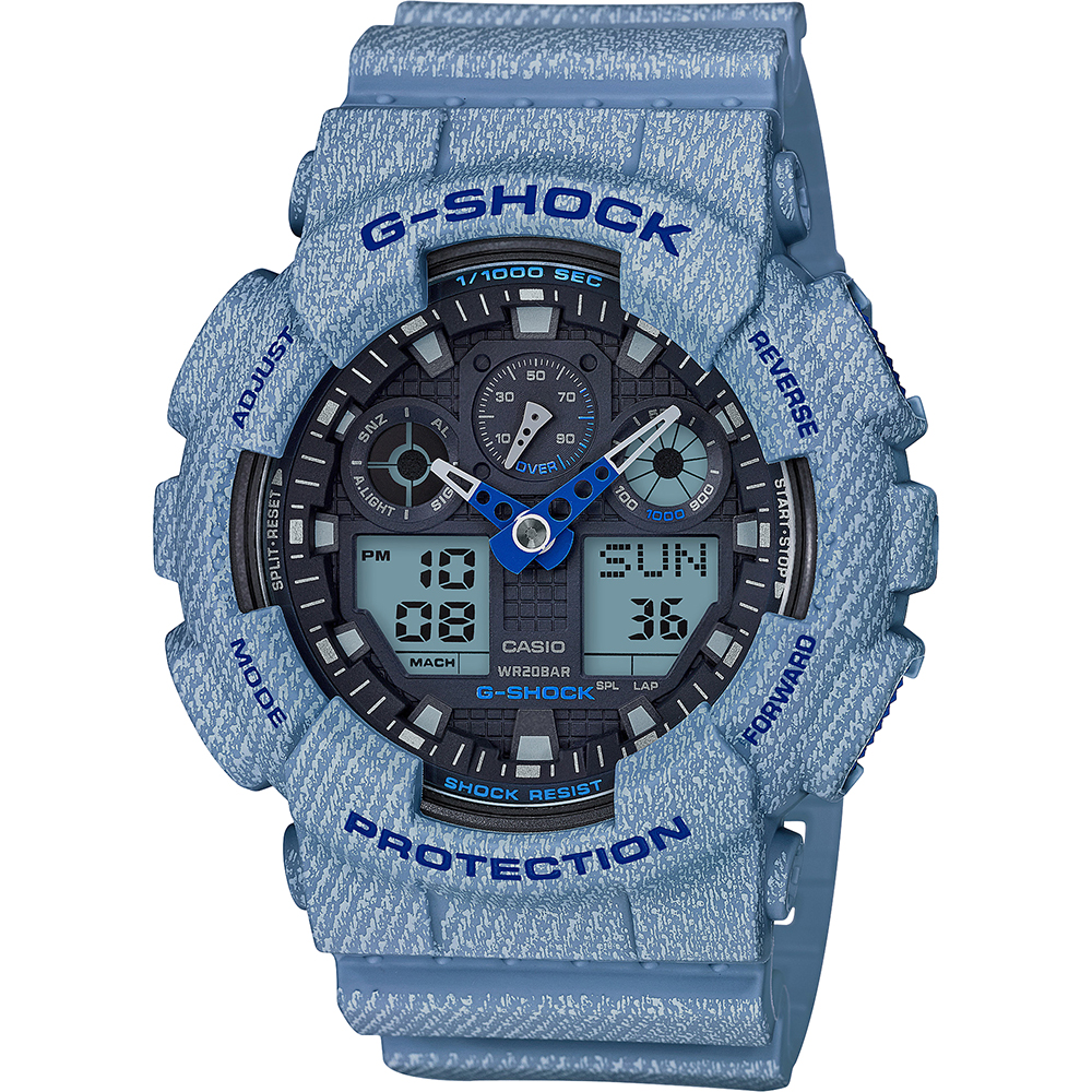 G-Shock Classic Style GA-100DE-2AER Denim Color Horloge