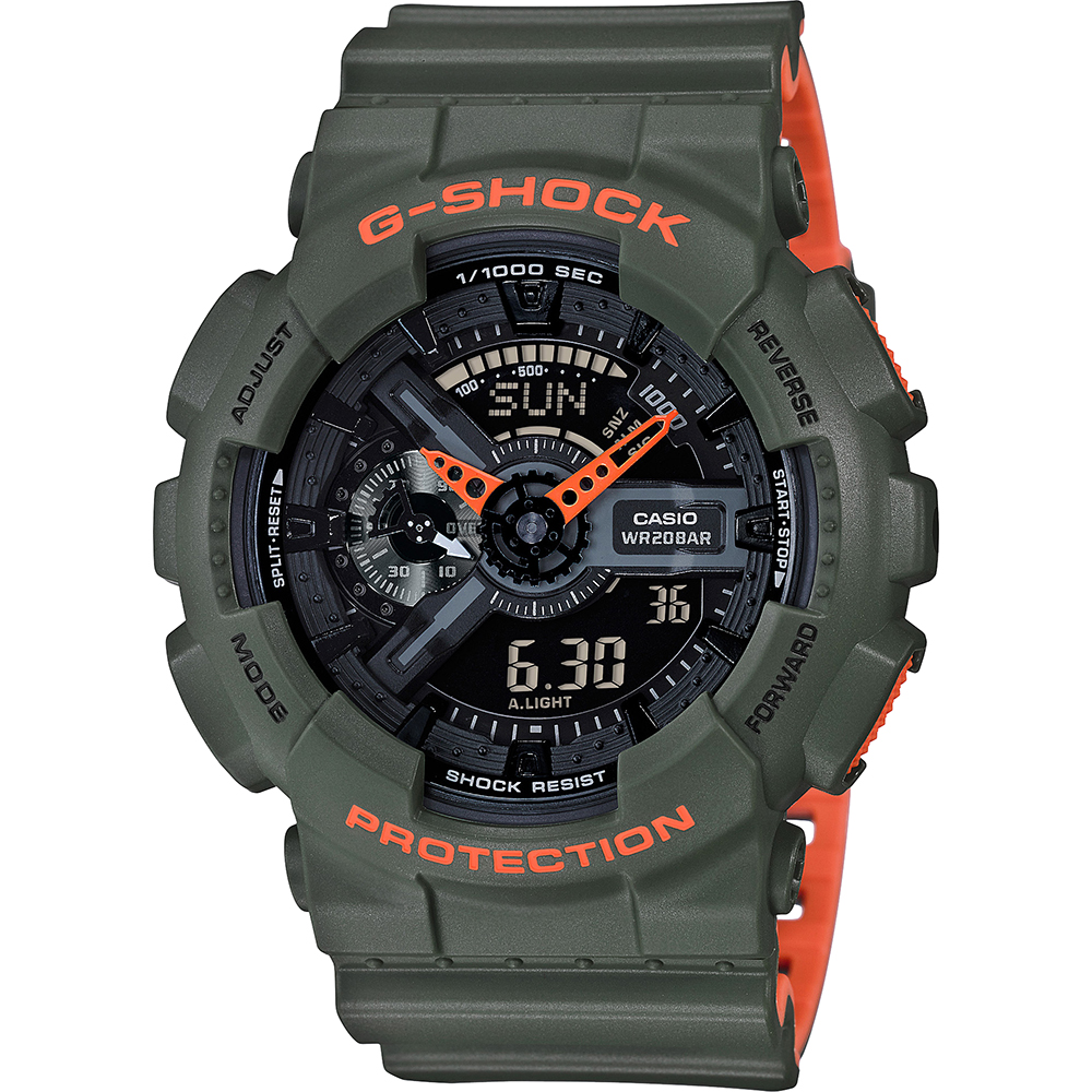 G-Shock Classic Style GA-110LN-3AER Layered Neon Horloge