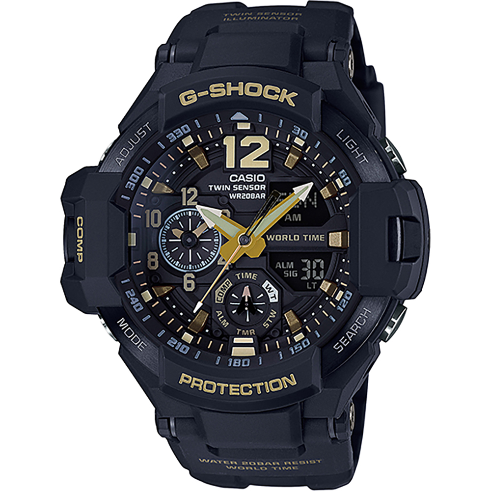 G-Shock Gravitymaster GA-1100GB-1A Gravity Master Garish Black Horloge