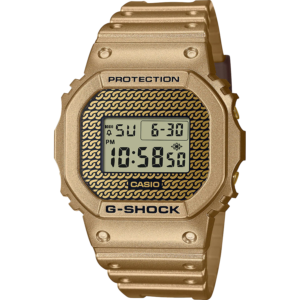 G-Shock Classic Style DWE-5600HG-1ER Hip Hop Gold Chain Horloge