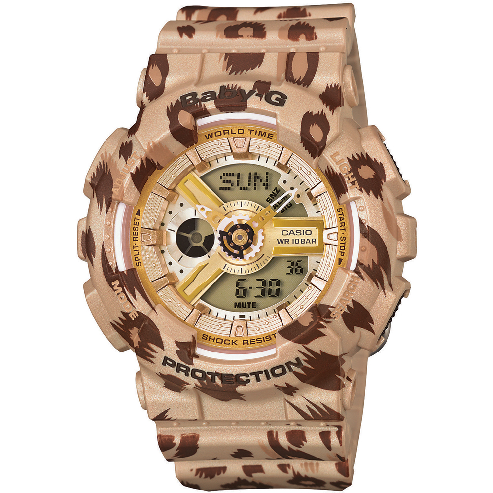 G-Shock Baby-G BA-110LP-9AER Leopard Print Horloge