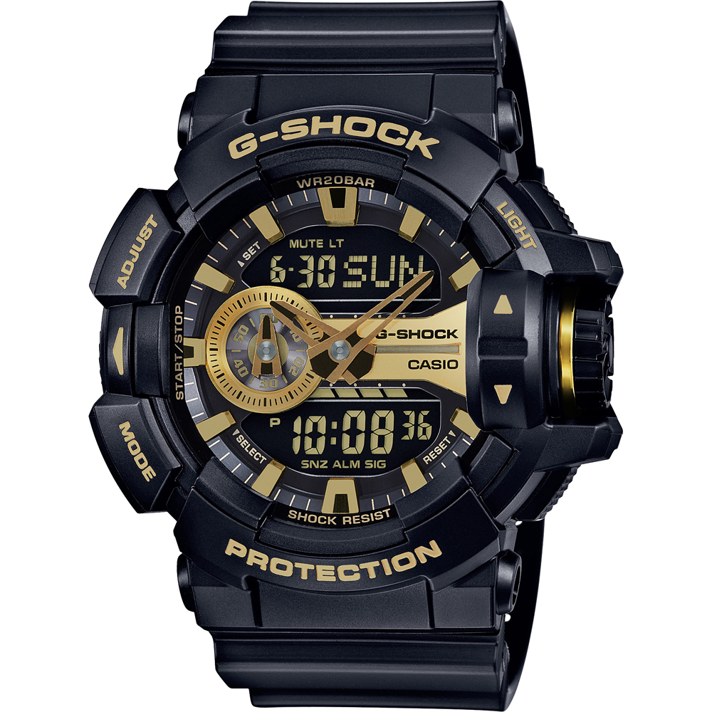 G-Shock Classic Style GA-400GB-1A9 Rotary Switch Garrish Black Horloge