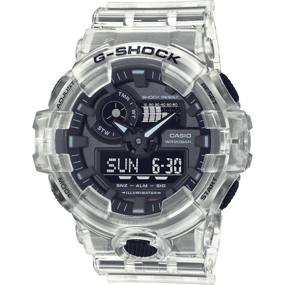 G-Shock Classic Style GA-700SKE-7AER Skeleton Series - White Horloge