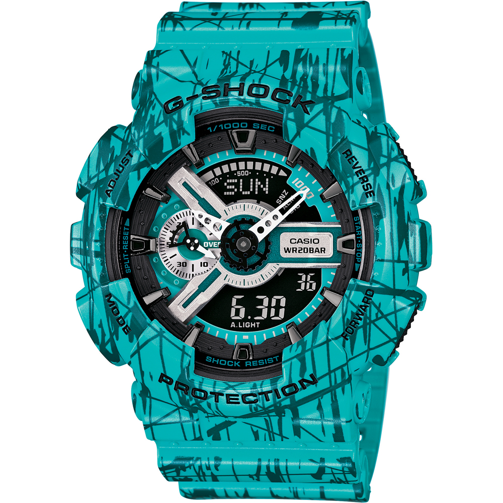 G-Shock Classic Style GA-110SL-3A Slash Pattern Horloge