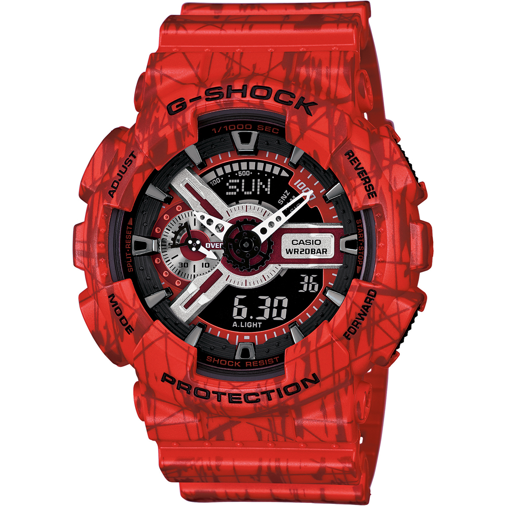 G-Shock Classic Style GA-110SL-4A Slash Pattern Horloge