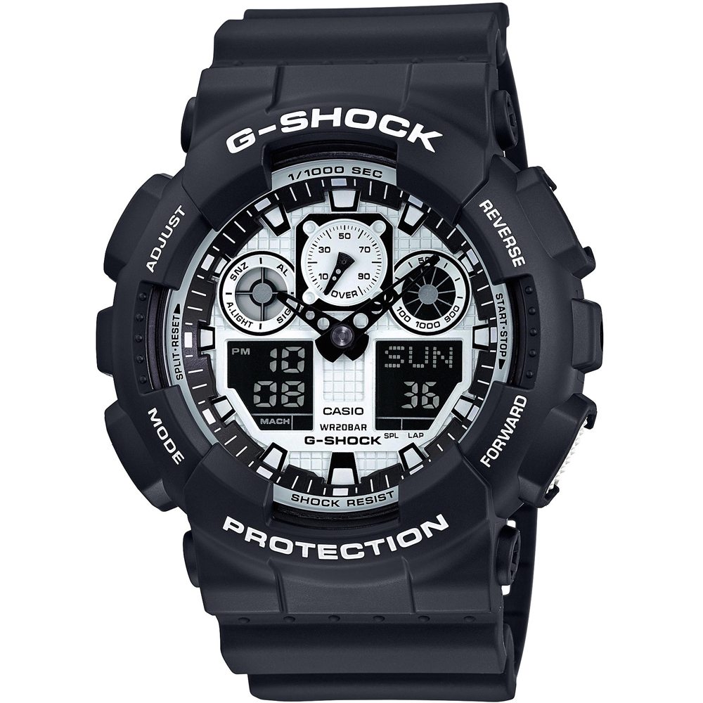 G-Shock Classic Style GA-100BW-1AER Team Zebra Horloge
