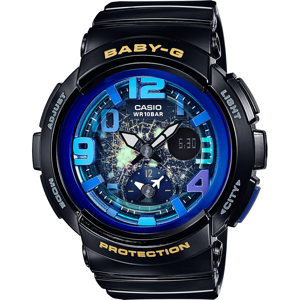 G-Shock Baby-G BGA-190GL-1B Cosmic Face Horloge