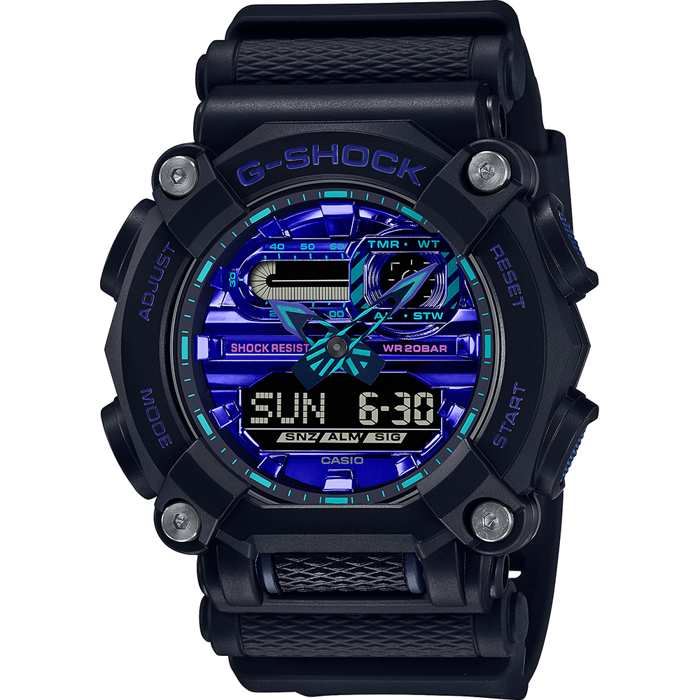 G-Shock Classic Style GA-900VB-1AER Virtual Blue Horloge